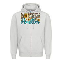Dove Grey mother hustler Zipper Hoodie - OliviaCreatesArt