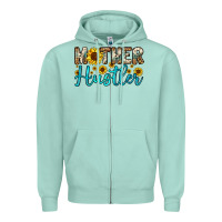 Seafoam mother hustler Zipper Hoodie - OliviaCreatesArt