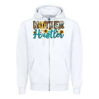 White mother hustler Zipper Hoodie - OliviaCreatesArt