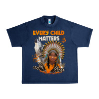 Navy every child matters child and wolf Urban Heavy Tee - BarkalooDesign