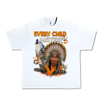 White every child matters child and wolf Urban Heavy Tee - BarkalooDesign