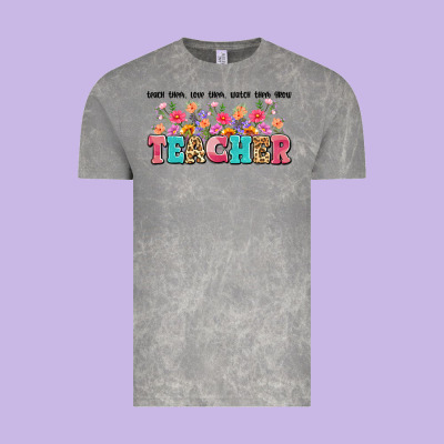 Teach Them Love Them Watch Them Grow Teacher Vintage Tee Designed By Artiststas