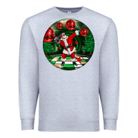 Heather Grey Dancing santa Premium Sweatshirt - FaDigitalArtStudio