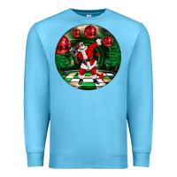 Ocean Blue Dancing santa Premium Sweatshirt - FaDigitalArtStudio