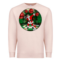 Pale Pink Dancing santa Premium Sweatshirt - FaDigitalArtStudio