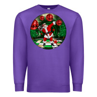 Purple Dancing santa Premium Sweatshirt - FaDigitalArtStudio