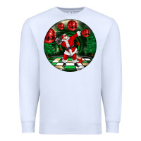 White Dancing santa Premium Sweatshirt - FaDigitalArtStudio