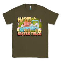 Army Green Happy Easter truck Classic Tee - LillyAllenDesigns