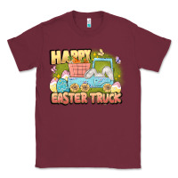 Burgundy Happy Easter truck Classic Tee - LillyAllenDesigns