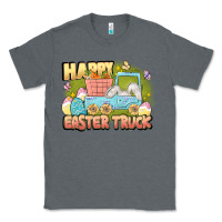 Charcoal Heather Happy Easter truck Classic Tee - LillyAllenDesigns