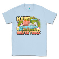 Dusty Blue Happy Easter truck Classic Tee - LillyAllenDesigns