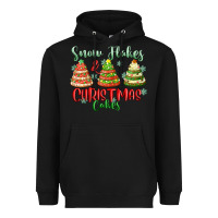 Black snow flakes and christmas cakes Heavyweight Hoodie - FaDigitalArtStudio