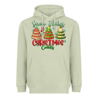 Matcha snow flakes and christmas cakes Heavyweight Hoodie - FaDigitalArtStudio