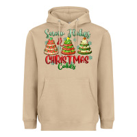 Mushroom snow flakes and christmas cakes Heavyweight Hoodie - FaDigitalArtStudio