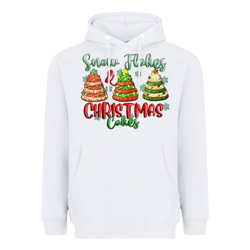 Snow Flakes And Christmas Cakes Heavyweight Hoodie by FaDigitalArtStudio | Teevron