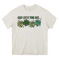 Cream god says i am patrick's day Heavy Core Tee - MaliasSmallBusiness