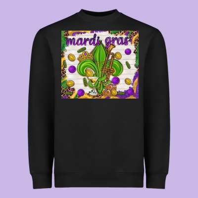 Mardi Gras Fleur De Lis Tumbler Heavyweight Sweatshirt Designed By Howdyjamesfarm