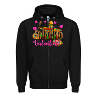 Black nacho valentine Zipper Hoodie - OliviaCreatesArt