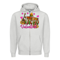 Dove Grey nacho valentine Zipper Hoodie - OliviaCreatesArt
