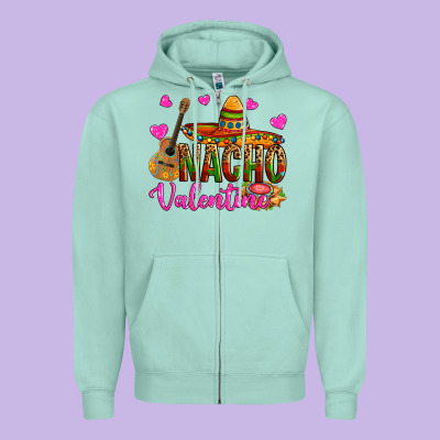 Nacho Valentine Zipper Hoodie Designed By Oliviacreatesart