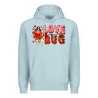 Blue Mist Love Bug Premium Hoodie - FaDigitalArtStudio