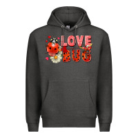 Charcoal Heather Love Bug Premium Hoodie - FaDigitalArtStudio