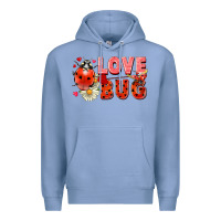 Colony Blue Love Bug Premium Hoodie - FaDigitalArtStudio
