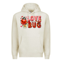 Oatmeal Heather Love Bug Premium Hoodie - FaDigitalArtStudio