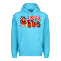 Ocean Blue Love Bug Premium Hoodie - FaDigitalArtStudio