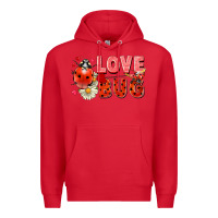 Red Love Bug Premium Hoodie - FaDigitalArtStudio