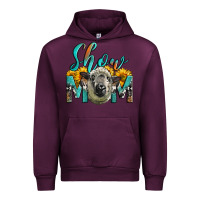 Mauve Wine Western Show Mom Sheep Urban Hoodie - LillyAllenDesigns