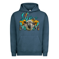 Pigment Midnight Navy Western Show Mom Sheep Urban Hoodie - LillyAllenDesigns