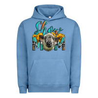 Pigment Pebble Blue Western Show Mom Sheep Urban Hoodie - LillyAllenDesigns