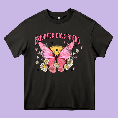 Brighter Days Ahead Heavy Core Tee Designed By Maliassmallbusiness