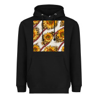 Black baseball sunflowers and leopard seamless pattern Heavyweight Hoodie - BundleAndBundleShop