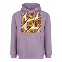 Lavender baseball sunflowers and leopard seamless pattern Heavyweight Hoodie - BundleAndBundleShop