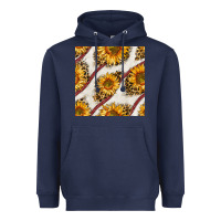 Navy baseball sunflowers and leopard seamless pattern Heavyweight Hoodie - BundleAndBundleShop