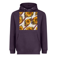 Plum baseball sunflowers and leopard seamless pattern Heavyweight Hoodie - BundleAndBundleShop