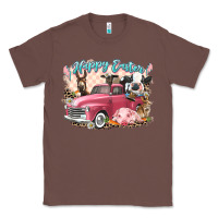 Chestnut Happy Easter truck with Easter farm animals Classic Tee - LillyAllenDesigns