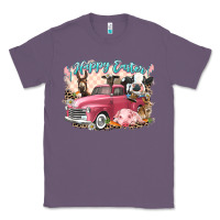 Lavender Happy Easter truck with Easter farm animals Classic Tee - LillyAllenDesigns