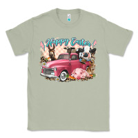 Matcha Happy Easter truck with Easter farm animals Classic Tee - LillyAllenDesigns