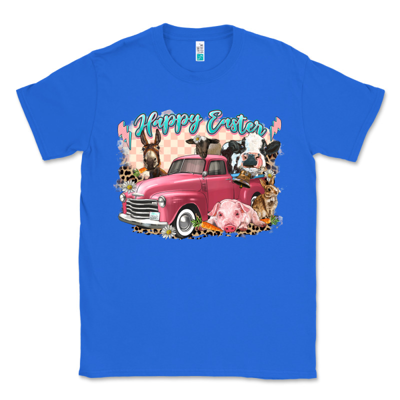 Happy Easter Truck With Easter Farm Animals Classic Tee by LillyAllenDesigns | Teevron