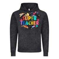 Vintage Black super teacher Vintage Hoodie - Artiststas