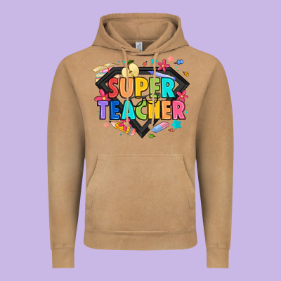 Super Teacher Vintage Hoodie Designed By Artiststas