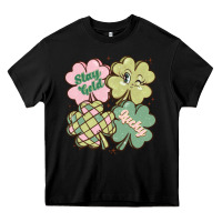 Black st patricks day clover Heavy Core Tee - MaliasSmallBusiness