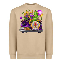 Mardi Gras Gnome On The Truck Heavyweight Sweatshirt | Teevron