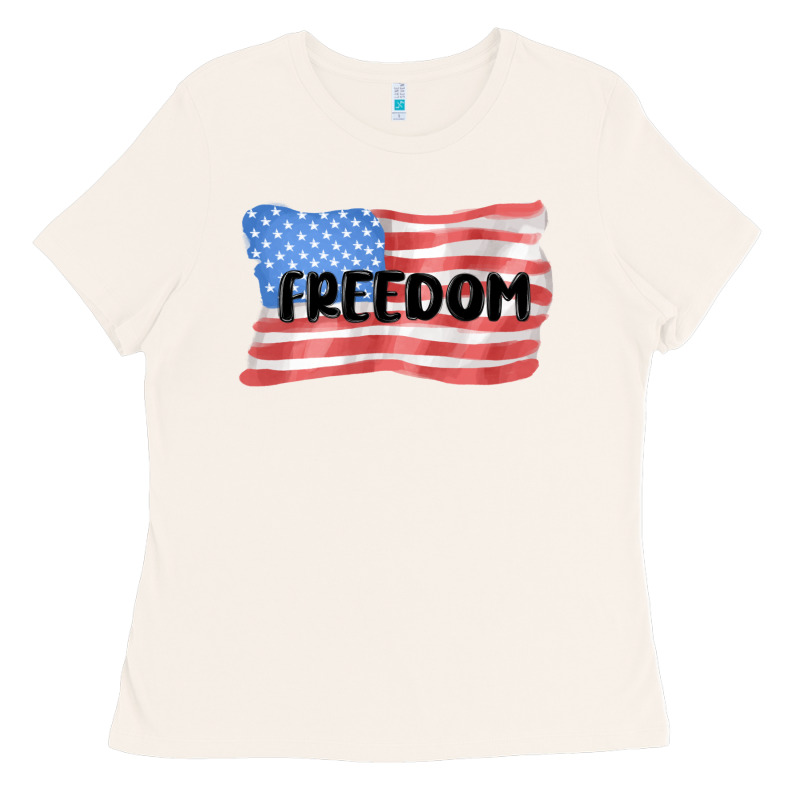 Freedom Usa Ladies Tee by MaliasSmallBusiness | Teevron