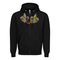 Black skeleton hands mardi gras Zipper Hoodie - OliviaCreatesArt