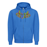 True Royal skeleton hands mardi gras Zipper Hoodie - OliviaCreatesArt