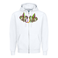 White skeleton hands mardi gras Zipper Hoodie - OliviaCreatesArt